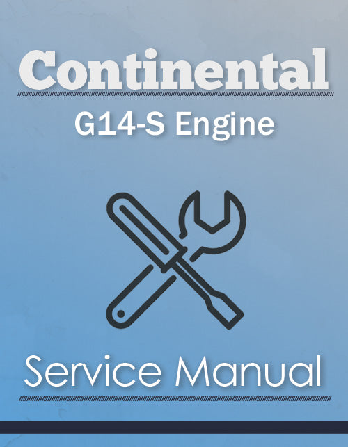 Continental G14-S Engine - Service Manual Cover