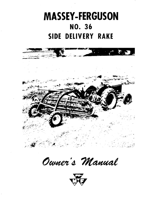 Massey Ferguson 36 Side Delivery Hay Rake Manual