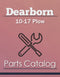 Dearborn 10-17 Plow - Parts Catalog Cover