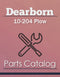 Dearborn 10-204 Plow - Parts Catalog Cover