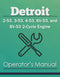 Detroit 2-53, 3-53, 4-53, 6V-53, and 8V-53 2-Cycle Engine Manual Cover