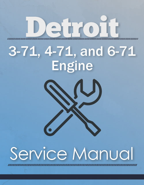 Detroit 3-71, 4-71, and 6-71 Engine - Service Manual Cover