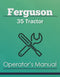 Ferguson 35 Tractor Manual Cover