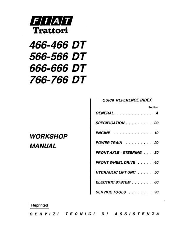 Fiat Hesston 466, 66, 666, 766 Tractor - Service Manual
