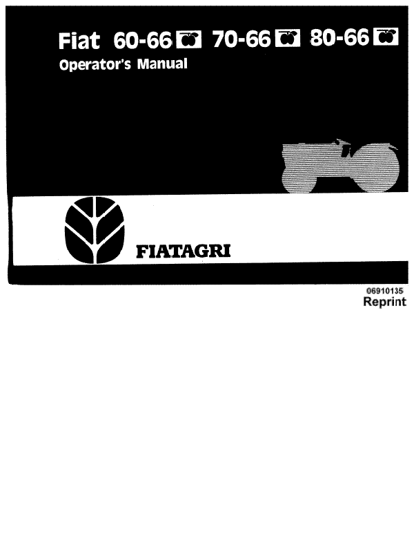 Fiat Hesston 60-66 and 70-66 Tractor Manual