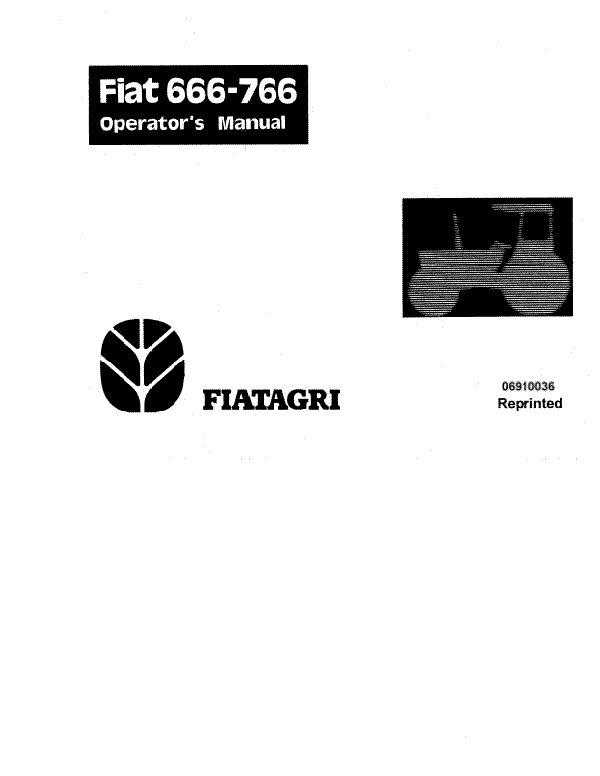 Fiat Hesston 666 Tractor Manual