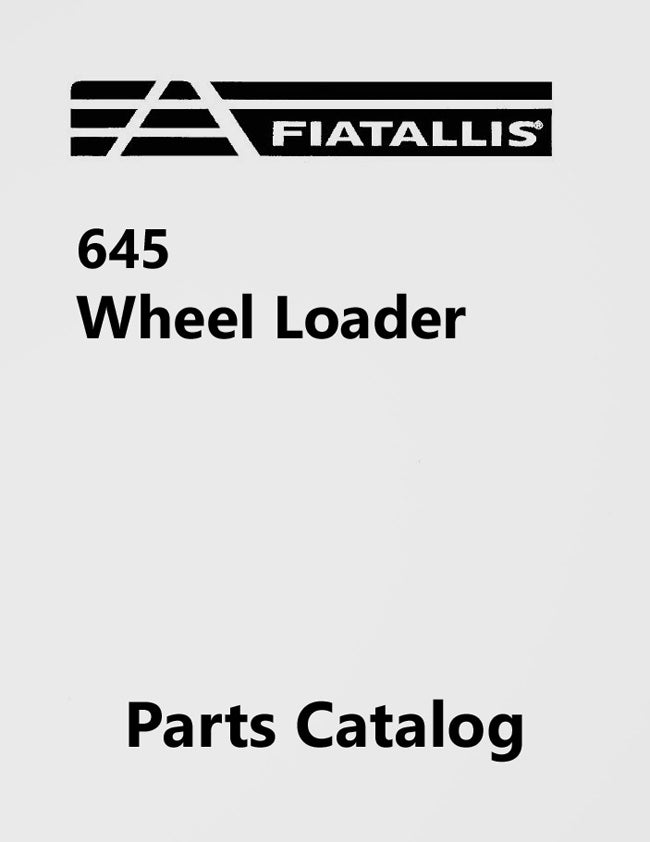 Fiat-Allis 645 Wheel Loader - Parts Catalog Cover