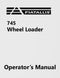 Fiat-Allis 745 Wheel Loader Manual Cover