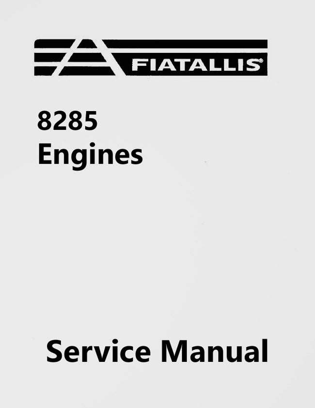 Fiat-Allis 8285 Engines - Service Manual Cover