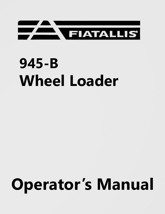 Fiat-Allis 945-B Wheel Loader Manual Cover