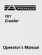 Fiat-Allis FD7 Crawler Manual Cover