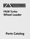 Fiat-Allis FR2B Turbo Wheel Loader - Parts Catalog Cover
