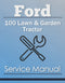 Ford 100 Lawn & Garden Tractor - Service Manual Cover