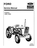 Ford 1000 and 1600 Tractors - Service Manual