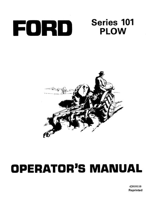 Ford 101 Plow Manual