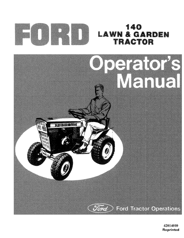 Ford 140 Lawn Tractor Manual