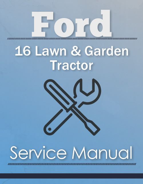 Ford 16 Lawn & Garden Tractor - Service Manual Cover