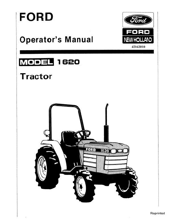 Ford 1620 Tractor Manual