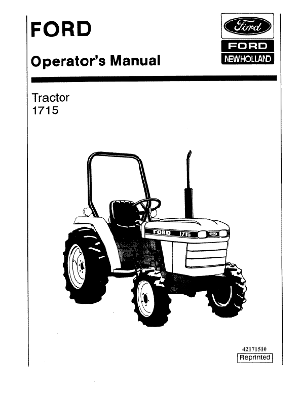 Ford 1715 Tractor Manual
