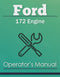 Ford 172 Engine Manual Cover