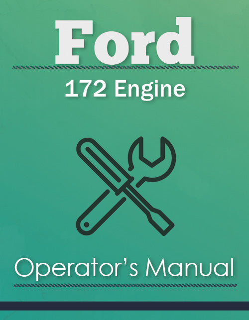 Ford 172 Engine Manual Cover