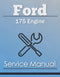 Ford 175 Engine - Service Manual Cover