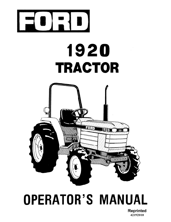 Ford 1920 Tractor Manual