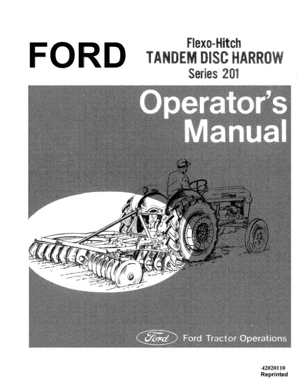 Ford 201 Ford 201 Tandem Disc Harrow Manual | Farm Manuals Fast