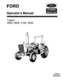 Ford 2600, 3600, 4100, and 4600 Tractors Manual