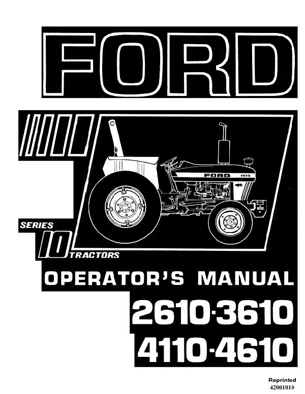 Ford 2610, 3610, 4110, and 4610 Manual