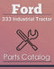 Ford 333 Industrial Tractor - Parts Catalog Cover