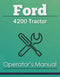 Ford 4200 Tractor Manual Cover