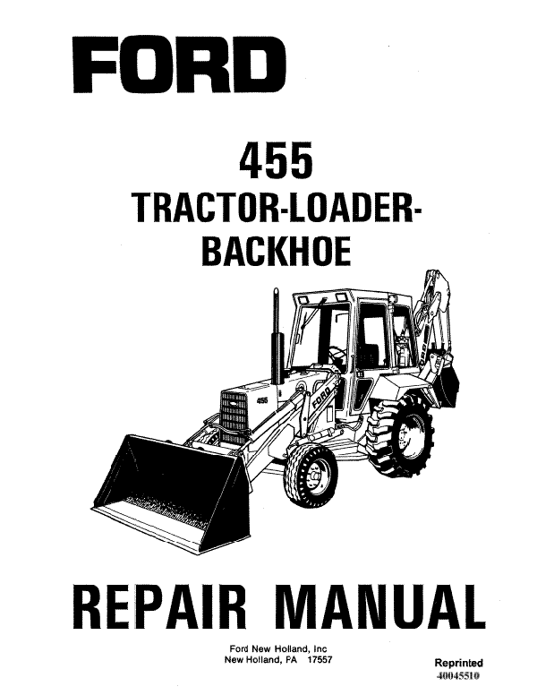Ford 455 Tractor-Loader-Backhoe - Service Manual