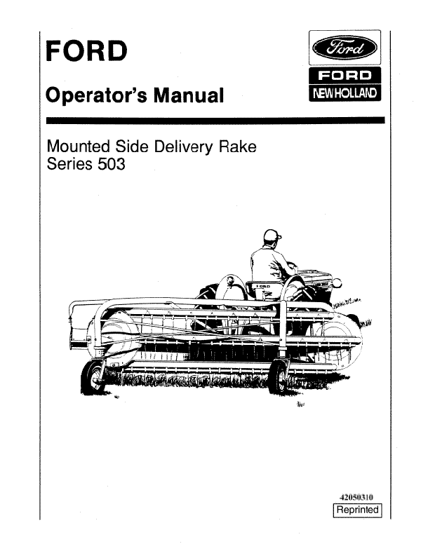 Ford 503 Rake Ford 503 Hay Rake Manual | Farm Manuals Fast