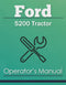 Ford 5200 Tractor Manual Cover