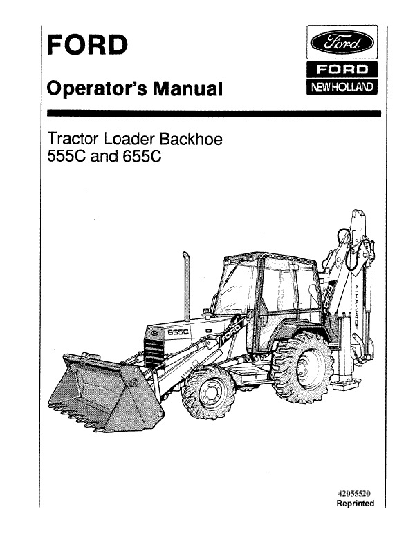 Ford 555C and 655C Tractor-Loader-Backhoe Manual