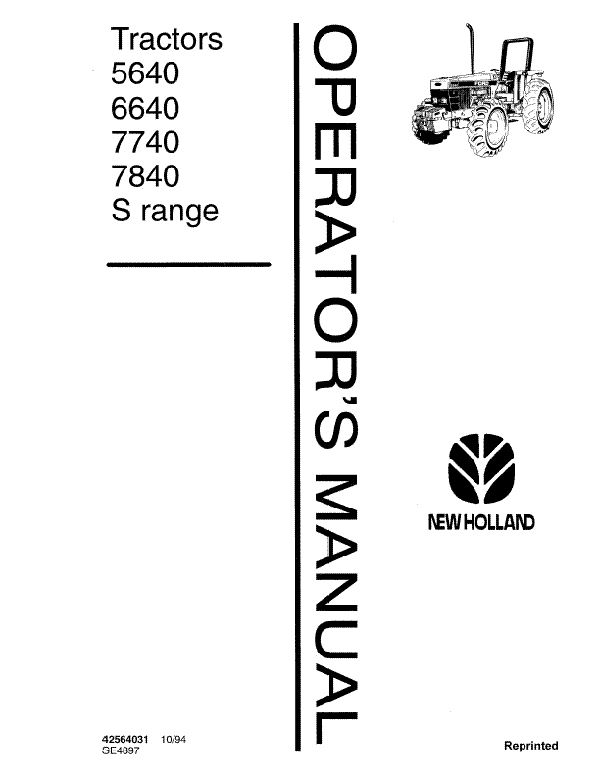 Ford 5640, 6640, 7740 and 7840 Tractor Manual