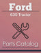 Ford 630 Tractor - Parts Catalog Cover