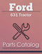 Ford 631 Tractor - Parts Catalog Cover