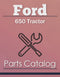 Ford 650 Tractor - Parts Catalog Cover
