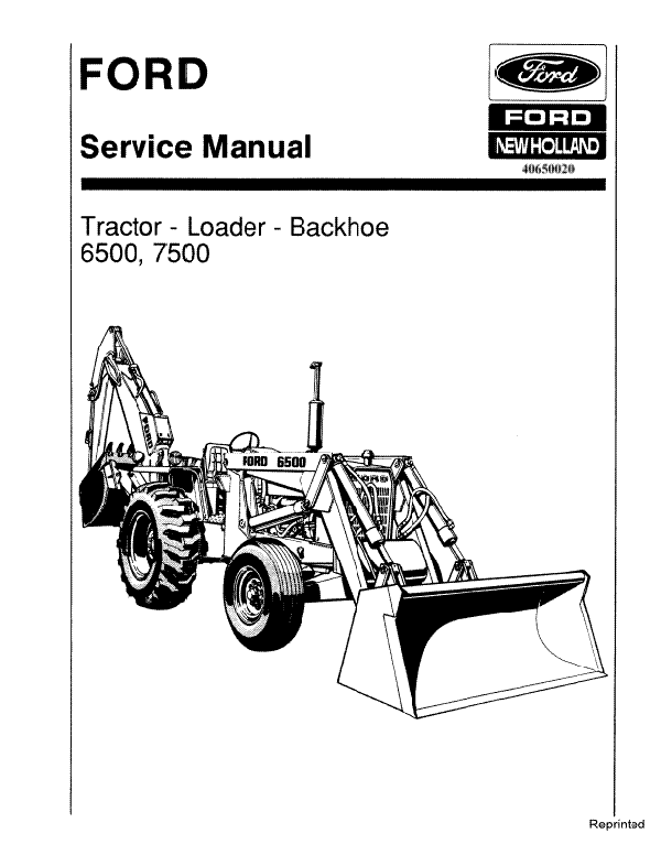 Ford 6500 and 7500 Tractor-Loader-Backhoe - Service Manual