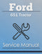 Ford 651 Tractor - Service Manual Cover