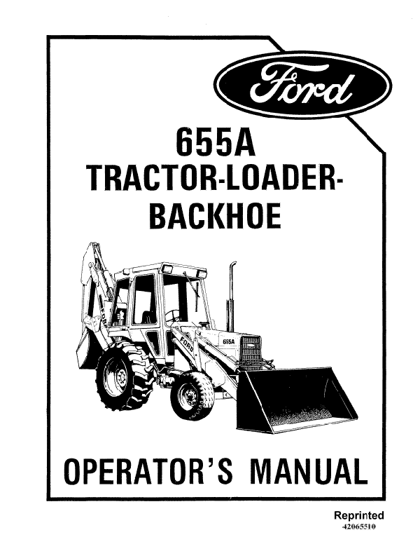 Ford 655A Tractor-Loader-Backhoe Manual