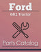 Ford 681 Tractor - Parts Catalog Cover