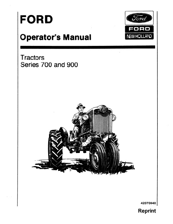 Ford 700, 740, 900, 950, and 960 Tractor Manual