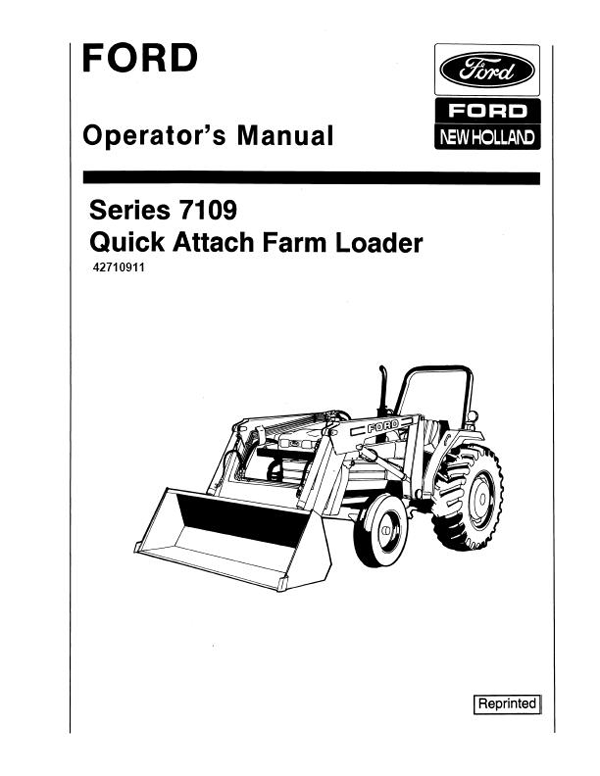 Ford 7109 Loader Manual