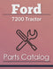 Ford 7200 Tractor - Parts Catalog Cover