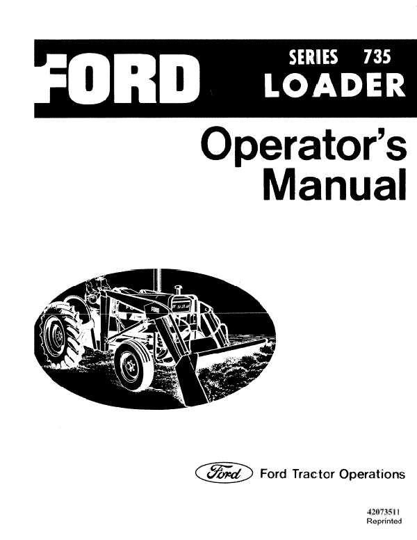 Ford 735 Loader Manual