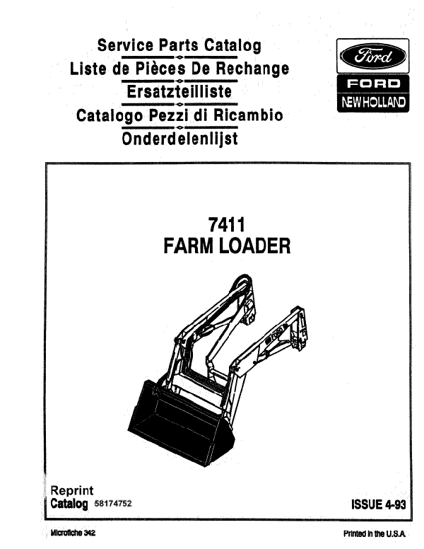 Ford 7411 Loader - Parts Catalog