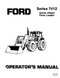 Ford 4635, 7412 and 7412HD Loader Manual